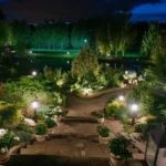 نورپردازی محوطه ویلا